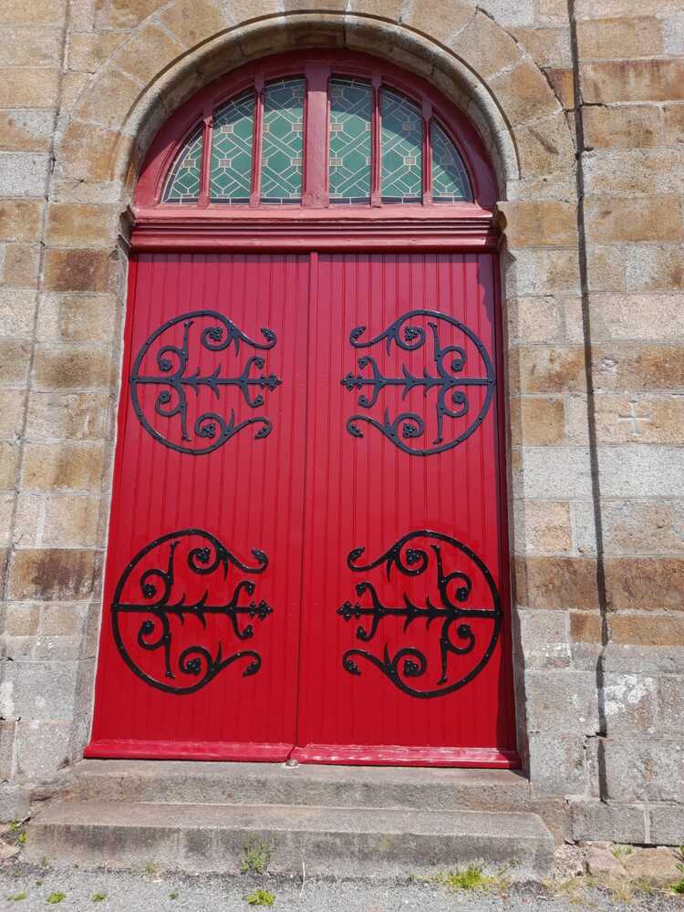 Peinture extérieure porte rouge